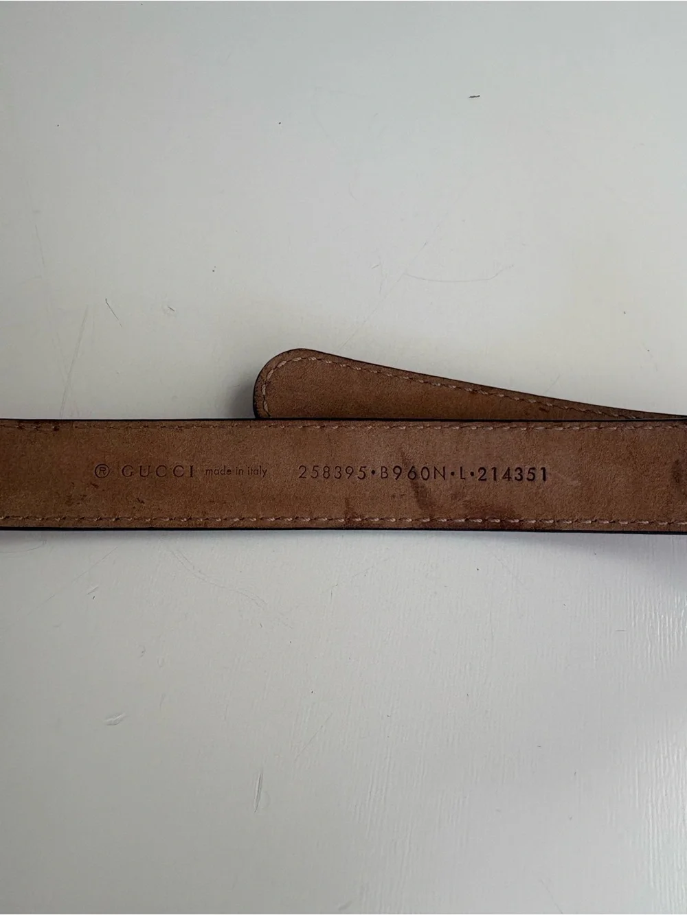 Auth GUCCI Leather Belt